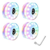 Led Light Roller Skates With Double Row Pu Wheels For Indoor And Outdoor Use Colorful