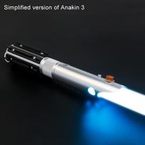 Anakino šviesos kardas Proffie 2.2 garso plokštė sklandus sūpynės metalinė rankena su LED juostele ašmenyse SD kortelė Skywalker replika Cosplay žaislai Premium RGB black