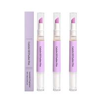 1/2/3PCS 2In1 Cuticle Oil Pusher Pen Lavender Removes Repairs Dry Cracked Nails Moisturizing Hangnail Treatment Manicure Care 3pcs