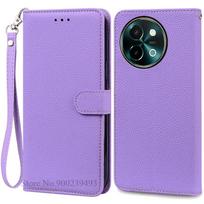 For Vivo Y38 5G Case Silicone Wallet Leather Flip Case For Vivo Y38 5G Case Soft Wallet Book Cover Housing Coque Fundas For Vivo Y38 5G purple