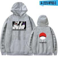 Japoniški Anime Naruto Hoodies Vyrams Kawaii Harajuku Manga Grafiniai Uchiha Itachi Sasuke Spausdinti Streetwear Megztiniai Unisex Puloveriai Viršutiniai Drabužiai S juoda