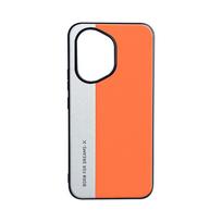 For Honor 400 Pro 400 Global Version Case Fashion Triangle Pattern PU Leather +Hard PC Camera Protection Cover HONOR 400 Pro orange