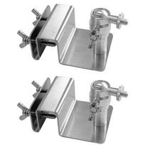1/2PCS Stainless Steel Solar Panel Mount For Eufy/Arlo Cameras Adjustable Gutter Bracket With 1/4  Screw Tool-Free Install New gray