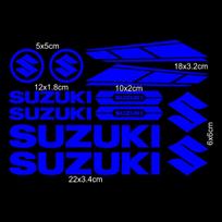 TLIN5 Suzuki motociklo dekoratyvinė lipdukas Angliškos raidės Logotipas Atsparus vandeniui Atspindintis lipdukas Bakas Logotipas Rinkinys Šalmas Emblema Vinilo rinkinys blue