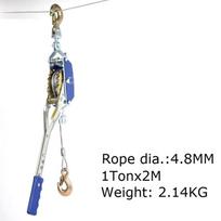 1T-2T Japanese style ratchet cable puller hand steel wire rope winch puller pulling wire grip Industrial grade webbing sling. 1TX2M