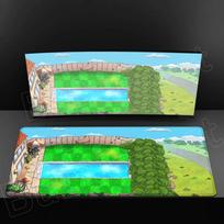 HD Printing Classic Plants Vs. Zombies All Scenes Mouse Pad  Large Mousepad Keyboard Pad Laptop Gaming PC XXL Anime Big Desk Mat 40cmx90cm(15.7x35.4inch) green