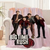 Grupės Big Time Rush Pledas Pliušinis Miego Sofos kilimėlis Svetainei Šiltas Biurui Miegamajam Gimtadienio Namų Kelionėms Vaikų Dovanos Size: 75*100cm, Weight: 230 GSM gray