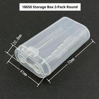 18650 Battery Storage Case Transparent Waterproof Battery Storage Box Case Portable Organizer For 18650 Batteries gray