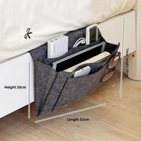 Felt Headboard Hanging Bag, Dormitory Bedside Storage Bag, Household Sofa Side Felt Storage Basket, New Felt Bag pilka