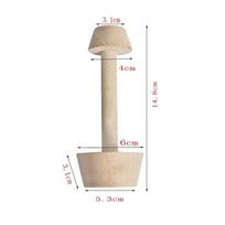 Double Side Wooden Egg Tart Tamper Portable Pastry Egg Tart Pusher Eggtart Mold Baking Cake Kitchen Accessories beige