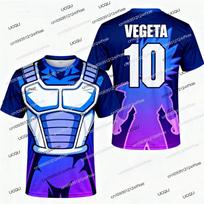 2026 Summer Dragon Ball Z Vegeta Football Jersey T-Shirt Kids Football Special Jersey Kit Adult Men/Women Anime Short Sleeve Y2k 6XL blue