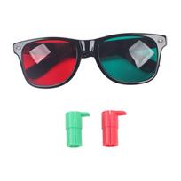 Red Green Vision Correction Cards Myopia Strabismus Amblyopia Stereo Eye Training Reading Aids black
