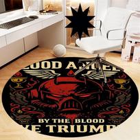 Warhammer 40k Printed Round Rug Carpet Chair Rug Area Rug Entryway Doormats,for Office Chair Living Room Bedroom Kitchen Room. 80cmx80cm brown