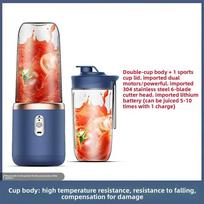 Portable Juice Blender With Rechargeable Battery For Student And Home Use mėlyna
