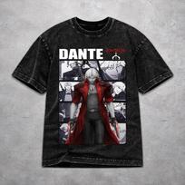 Women Men Devils May-Cry 3 Shirt Printed Washed Cotton  Harajuku Streetwear Outfit Tees XL black