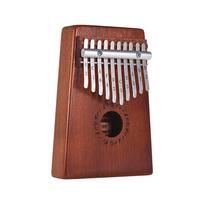 GECKO K10S Portable 10-Key Thumb Piano Kalimba Mbira Mahogany Wood Musical Instrument Gift for Girls Boys Music Lovers brown