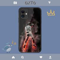 Ronaldo CR7 dėklas iPhone Samsung Galaxy Redmi Note S 17 16 15 14 13 20 24 25 54 Pro Max Ultra Fe grūdinto stiklo dangtelis iPhone Xs Max black