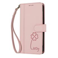 Wallet Case For TCL 305 306 201 303 Stylus Bremen 405 406 406s 408 403 501 505 502 503 605 with Card Slots Wrist Strap Included phone Cover TCL 605 rožinė