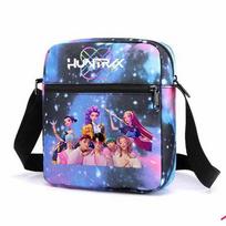 KPOP Oxfordo Audinio Spausdinimo Įstrižai Nešiojama Pietų Kuprinė Studentams Atsitiktinė Pečių Kuprinė Su Animacinio Dizainu one size fits all gray