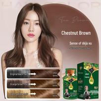 Plant-Based Hair Dye Cream - No Damage, Scalp Safe, No Skin Staining, Endorsed by Fang Qingzhu. Perfect for Easy At-Home Use. 300ml gray