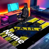 Custom Name Personalized AIK Fotboll Print Carpet, Versatile Home Decor Rug, for Playroom, Apartment, Balcony, Entryway, Hallway Gift 80cmx120cm