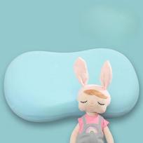 Pillow Core with Pillowcase Memory Foam Single Neck Protection Student Dormitory Single Pillow mėlyna