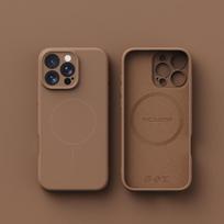 Skystas silikonas, plonas, magnetinis telefono dėklas, skirtas iPhone 16 Plus 15 Pro Max 14 Pro 13 12 11, objektyvo apsauga, minkštas, atsparus smūgiams, matinis, Magsafe nugarėlės dangtelis iPhone 11 chaki