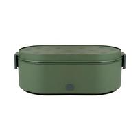 Electric Mini Lunch Box USB Charging Food Heater Container Car  Travel Portable Rice Cooker Warmer Stainless Steel Bento Box žalia