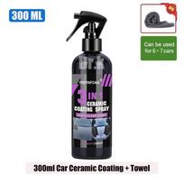 Automobilių keramikos dangos automobilių nano dangos agentas Crystal Coating Skystas Hidrofobinis Įbrėžimus Automobilių vaško danga Automobilių poliravimo danga 300ml black