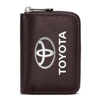 Natūralios Odos Automobilio Vairuotojo Pažymėjimo, ID Kortelės, Banko Kortelės Piniginė Toyota TRD GR Yaris Hilux Corolla Prius Avensis Simbolis Auris Rav4 toyota ruda