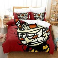 Cartoon Cuphead Show Bedding Set For Bedroom Soft Modern Bedspreads Comefortable Kids Duvet Cover Quilt Cover And Pillowcase 70x133cm 3pcs black