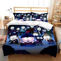 Duvet Cover S-South Park Pillowcase Bedding Set Adult Boy Girl Bedroom Decoration Children Gift Single Double Large Size (135x200cm) black