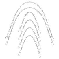 6Pcs Silver Iron Chains Tag Chain Plant Hangers Hanging Chains With Hooks nament Hook Picture Chain Metal Chains Hardware sidabras