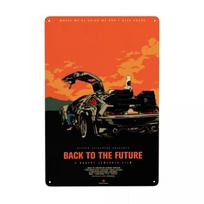 HD Tin Sign Vintage Back to the Future Wall Decor  Retro Flux Capacitor Delorean Time Machine Metal Poster for SciFi Movie Fan 20x30cm（7.8x11.8inch）