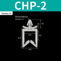 CHP Series Snap-On Cable Organizer - Fixed Base Wire Clip for Aircraft-Type Wire Harness blue
