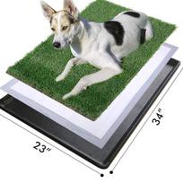 Odor-Eliminating Thick Dog Pee Pads - Absorbent Pet Training Pads Extra large grass mat 83*52 cm gray