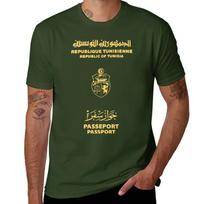 Tunisia Tunisian passport T-Shirt Short sleeve tee boys animal print T-shirt men mens designer M black