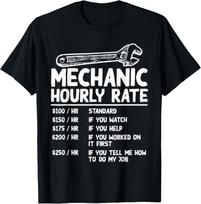 Mechaniko valandinis įkainis Juokingas Automobilio Motociklo Darbo Dovana Vyrams Dovana Unisex Marškinėliai XXXL gray