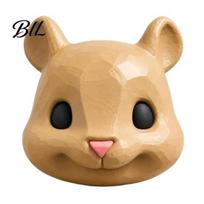 Squirrel Food Dispenser Mouse Head Feeder, Outside Hanging Big Funny Nut Feeder Animal Face, Wildlife Feeding Station for Backyard Garden Patio Porch smėlis