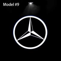 2Pc LED Car Styling Welcome Door Lights Emblem Accessory For Mercedes Benz AMG W205 C300 W203 W206 W108 W124 W126 W140 W168 W169 white