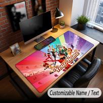 Custom Name Text Big Mouse Pad,Miraculous Ladybug Soft Non Slip Extended Desk Mat For Home Office 30cmx60cm brown