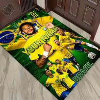 Name Custom Neymar Jr Art Carpet Rug for Living Room Bedroom Home Sofa Decoration,Kids play Non-slip Floor Mat 40x60cm( 15x23in ) yellow