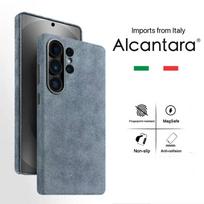 100% Italijos Alcantara Odos Magnetinis Dėklas Samsung Galaxy S26 Ultra Plus S26+ su Magsafe Super Prabangus Galinis Dangtelis Real Alcantara&for Galaxy S26