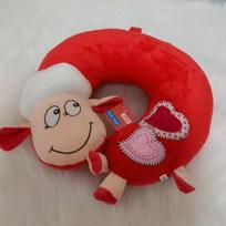 Adult Cartoon Animal Neck Support Pillow With Portable Design For Travel Rest Sheep gray