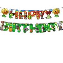 Game Plants vs. Zombies Birthday Decoration Tableware Kit Happy Birthday Banner Balloons Party Favor Gifts Baby Shower Supplies green
