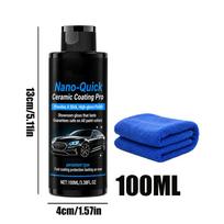 Car Nano Ceramic Coating Spray Waterproof Dustproof High Gloss Shine Anti-UV Auto Polish Paint Care Protector Spray for Car SUV black