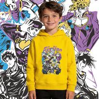 JoJo's Bizarre Adventure: Stone Ocean  Printed Kids' Hoodie – Boys' & Girls' Fleece-Lined Warm Pullover for Autumn/Winter – Soft, Casual Style 140 yellow