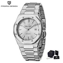 Pagani Design Nauji vyriški mechaniniai laikrodžiai Miyota 8215 Madingi 100M Vandeniui atsparūs laikrodžiai Safyro stiklas Laikrodis Relojes Hombres PD1673 MIYOTA 8215 white