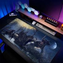 Gaming Mouse Pad XXL Deskmat Anime Pc Accessories Mousepad E-Eldens R-Ring Mat 900x400 Gamer Large Desktop Extended Desk Carpet 300x600x2mm blue