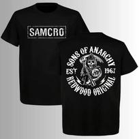 Sons of Anarchy Redwood Original Grim Reaper T-Shirt, 2 Sides, SAMCRO Est 1967 M 3XL white